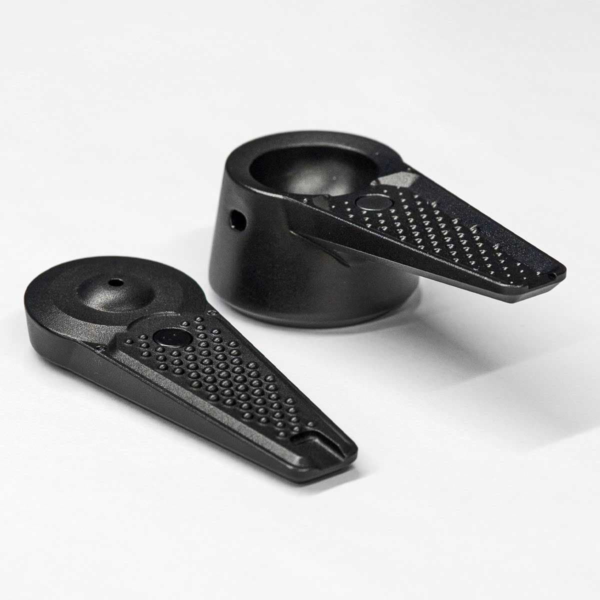 Bowlr Lit smoking pipe in hand showing compact ergonomic size